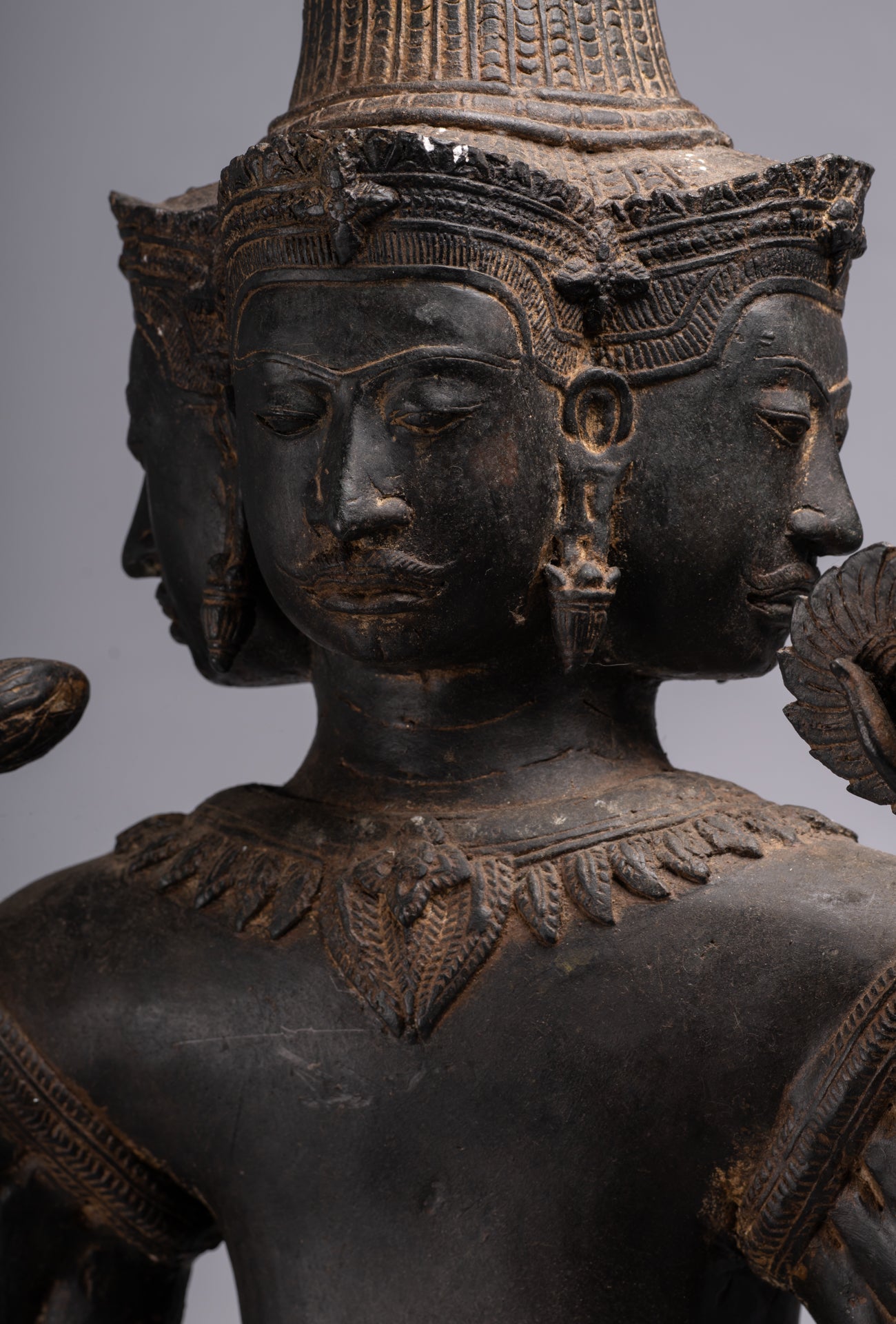 Estatua de Brahma - Estilo antiguo Khmer Koh Ker de pie Bronce Brahma - Creación de Dios Hindú - 97cm/39 "