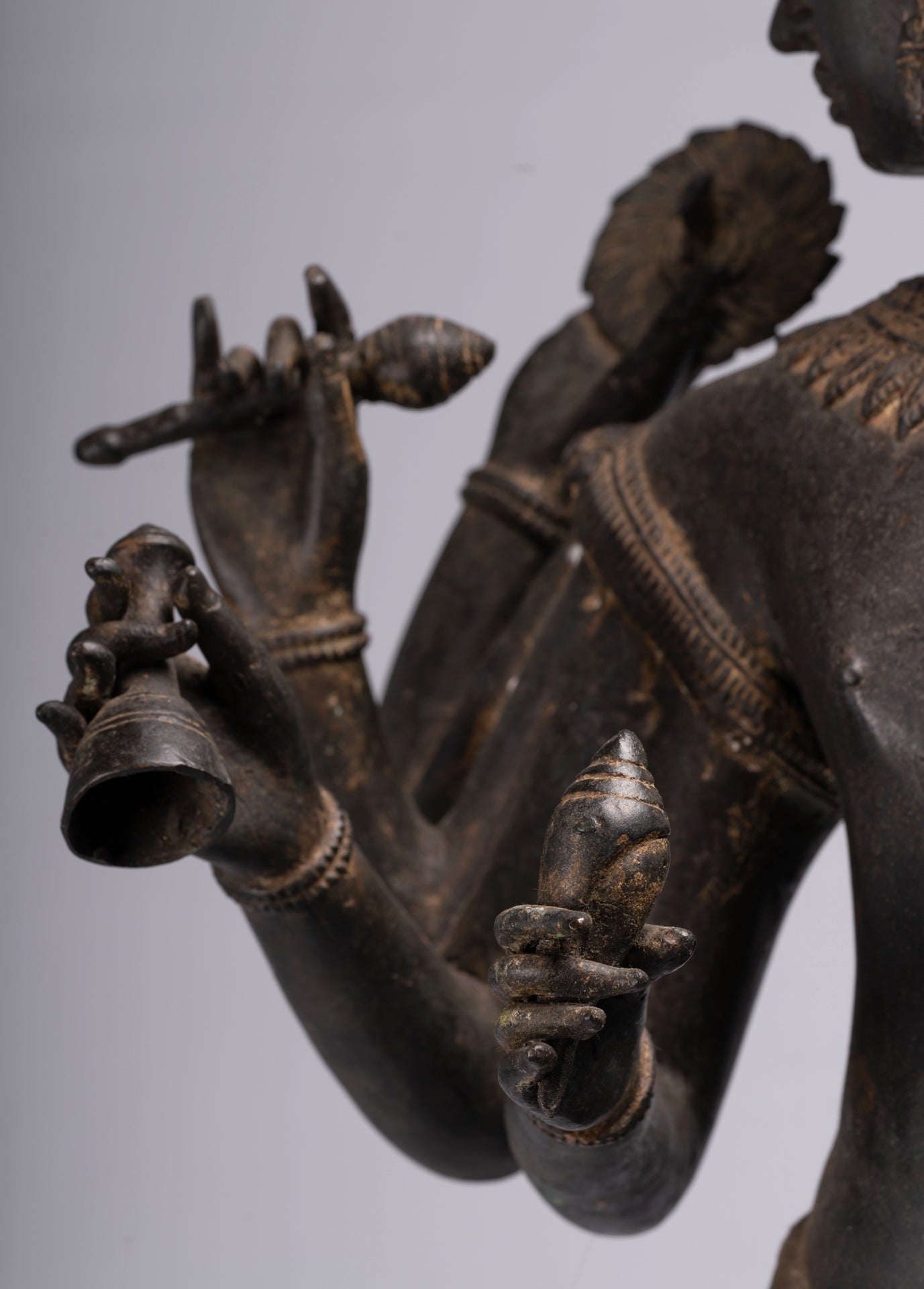 Estatua de Brahma - Estilo antiguo Khmer Koh Ker de pie Bronce Brahma - Creación de Dios Hindú - 97cm/39 "