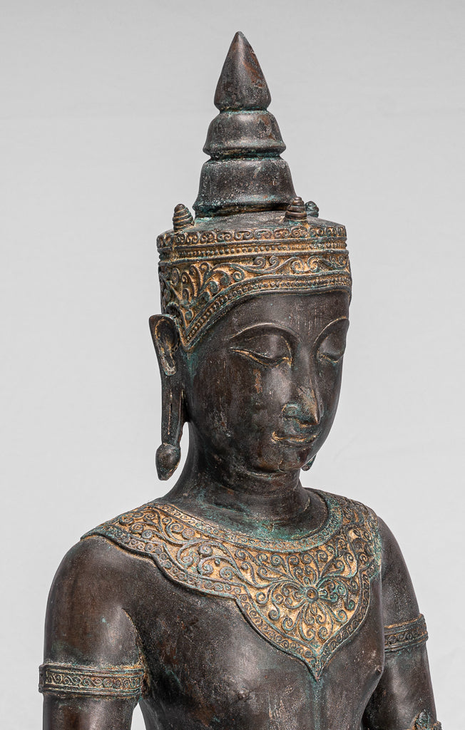 Statua Buddha - Antique Thai Style Ayutthaya STATUE BUDDHA SEDATA - 74 cm/30 "