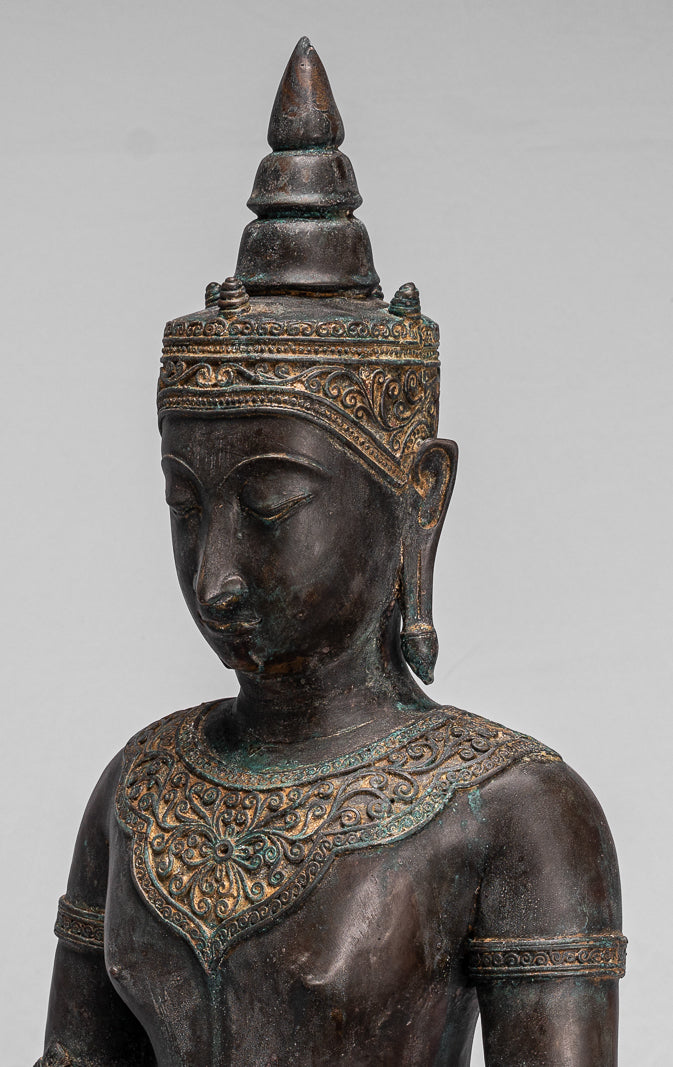 Statua Buddha - Antique Thai Style Ayutthaya STATUE BUDDHA SEDATA - 74 cm/30 "