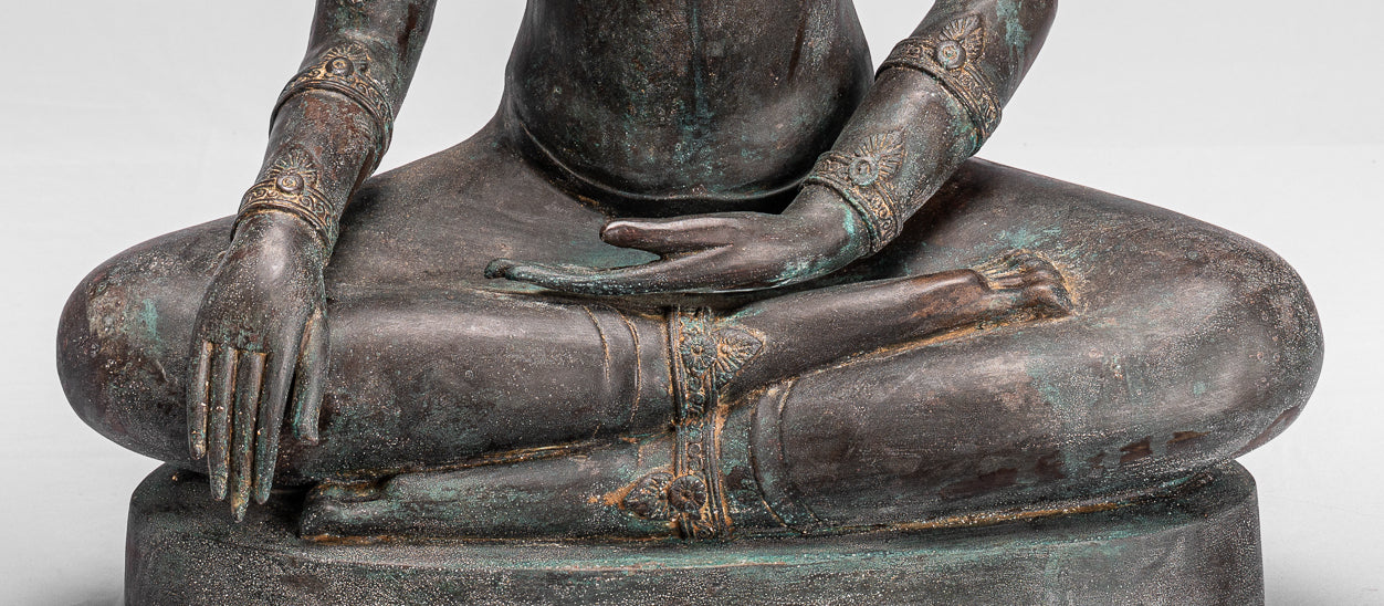 Statua Buddha - Antique Thai Style Ayutthaya STATUE BUDDHA SEDATA - 74 cm/30 "