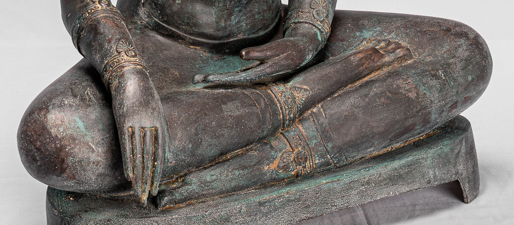 Statua Buddha - Antique Thai Style Ayutthaya STATUE BUDDHA SEDATA - 74 cm/30 "