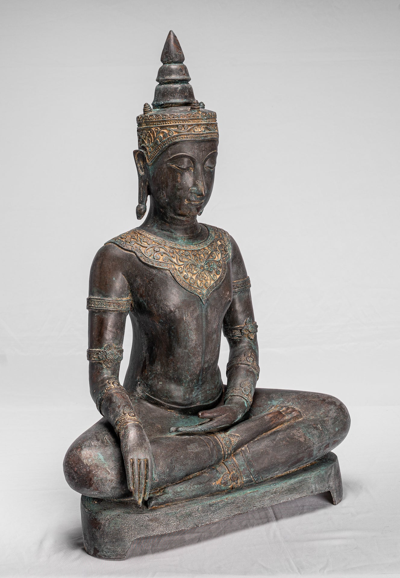 Statua Buddha - Antique Thai Style Ayutthaya STATUE BUDDHA SEDATA - 74 cm/30 "