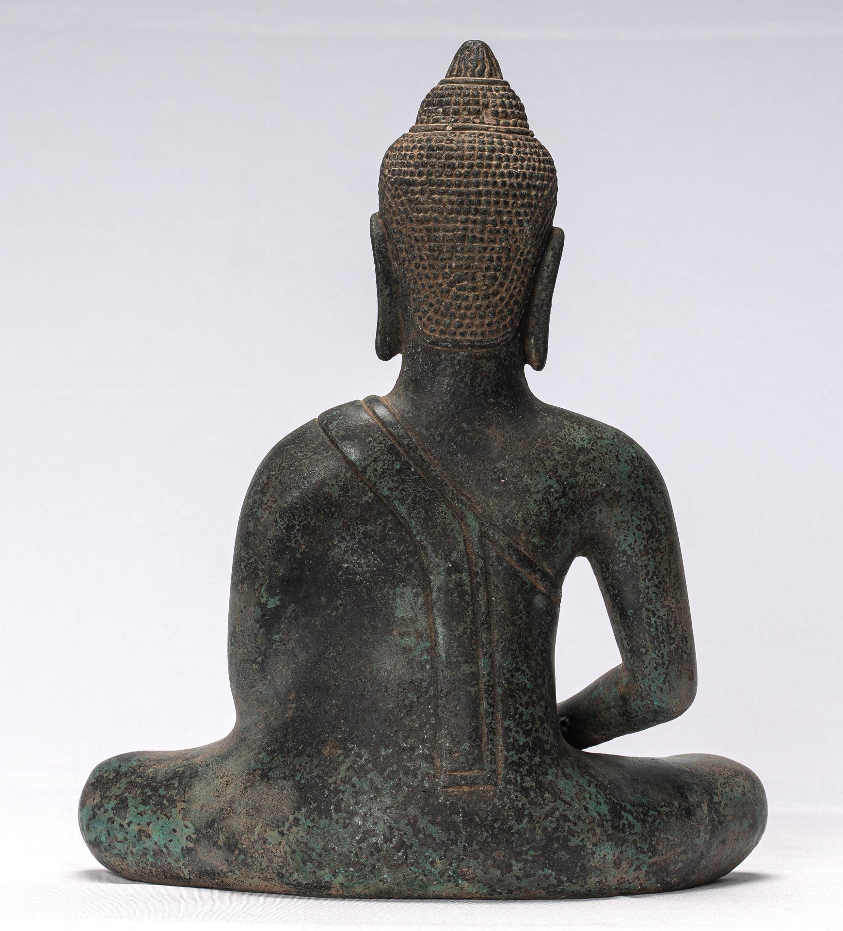 Statue di Buddha - Antique Khmer Style Meditazione seduta Buddha Statua - 28 cm/11 "