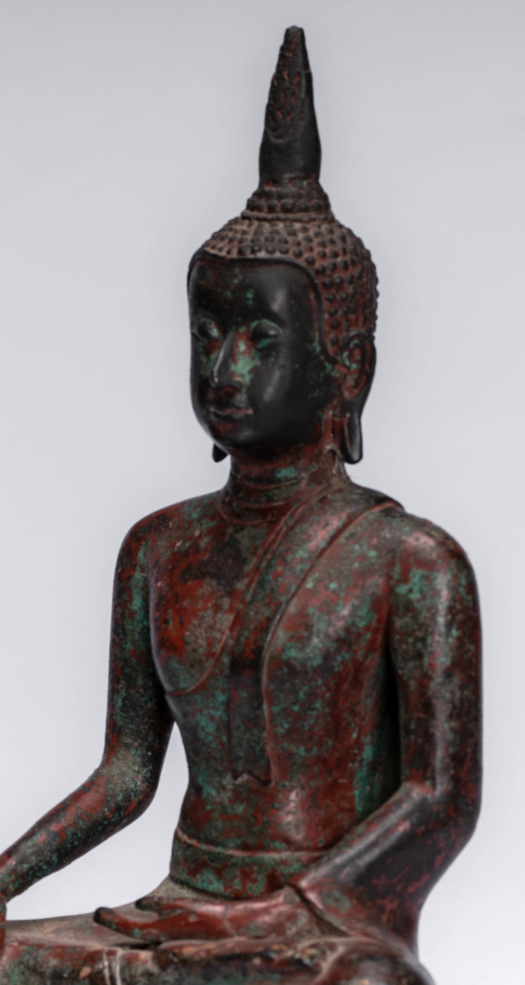 Buddha Statue - Antique Sukhothai Style Thai Enlightenment Buddha Statue - 24cm/10"