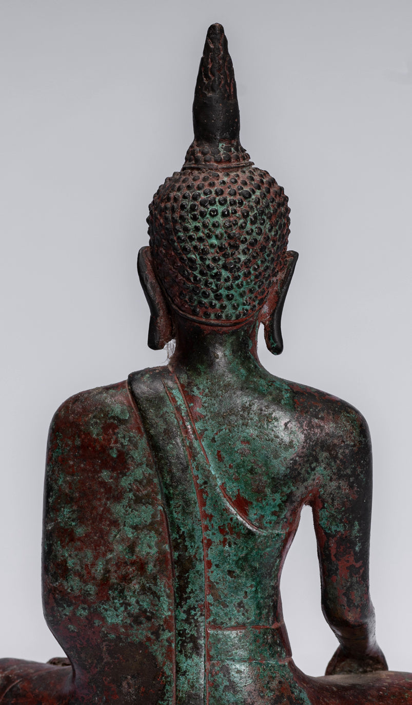 Buddha Statue - Antique Sukhothai Style Thai Enlightenment Buddha Statue - 24cm/10"