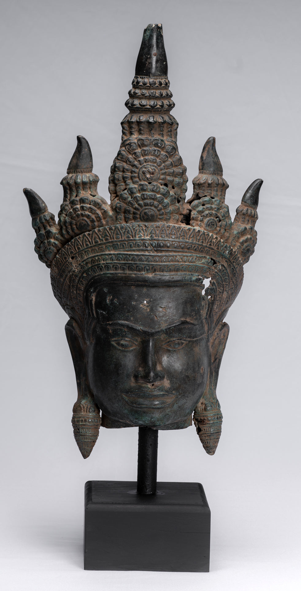 Antiker Bronze-Angkor Wat Apsara-Torso oder Engelsstatue im Khmer-Stil – 57 cm.