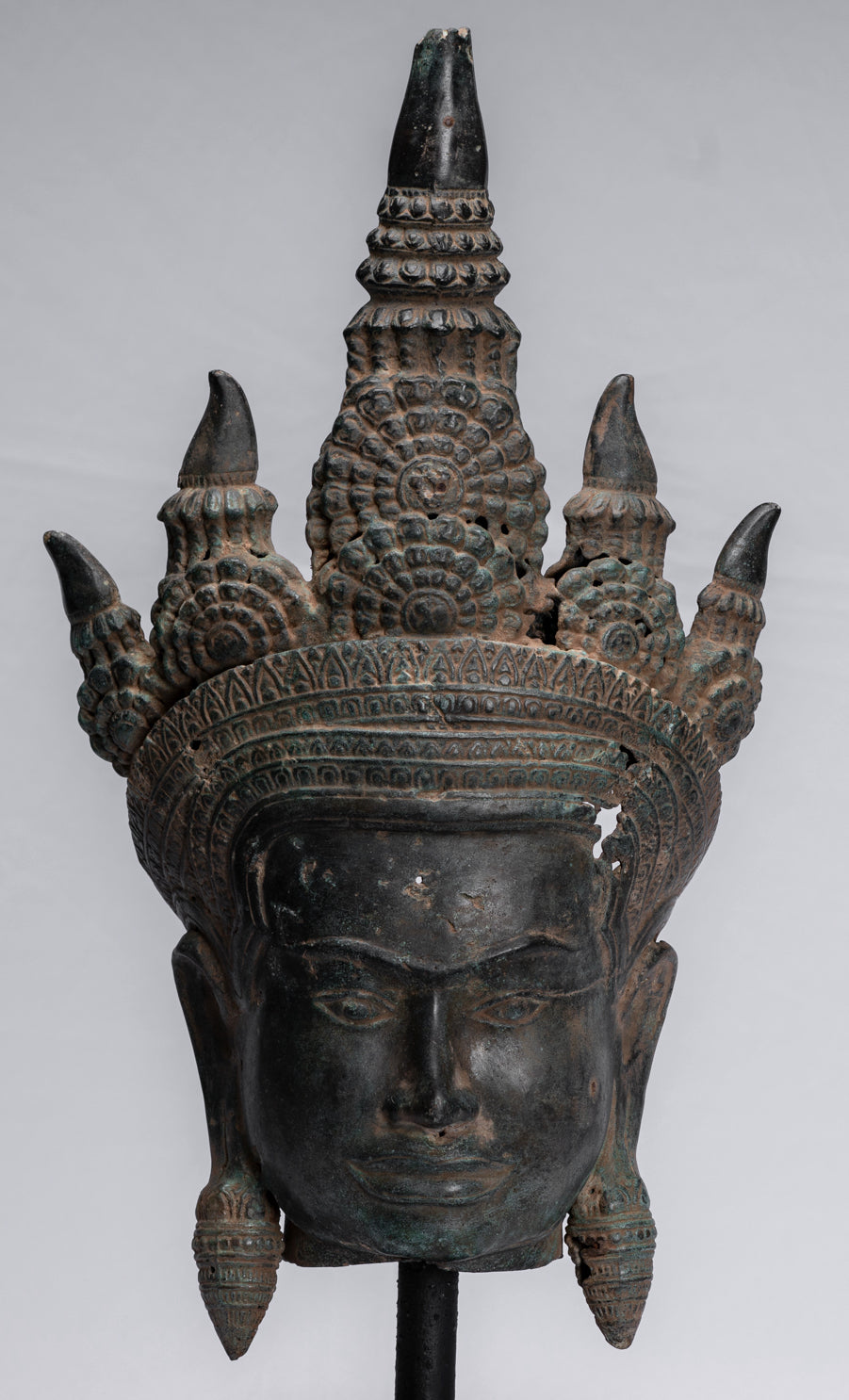 Antiker Bronze-Angkor Wat Apsara-Torso oder Engelsstatue im Khmer-Stil – 57 cm.