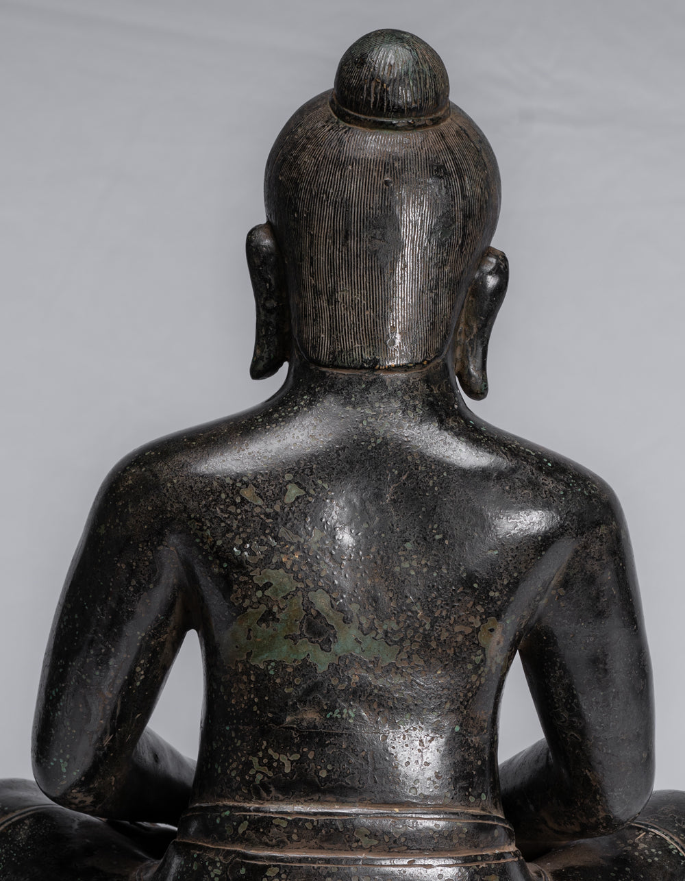 Meditazione di bronzo seduta in stile khmer antico jayavarman vii statua - 42cm/17 "