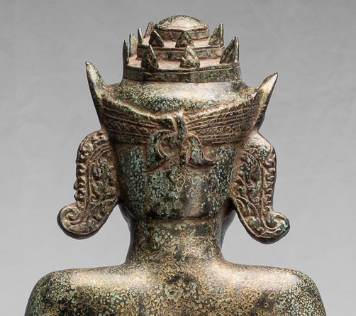 Statua di Kalkin - Antique Khmer Style in Standing Bronze Hayagriva Kalkin Horse of Vishnu - 82cm/33 "