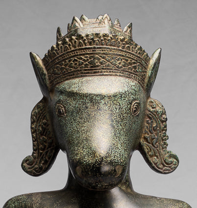 Statua di Kalkin - Antique Khmer Style in Standing Bronze Hayagriva Kalkin Horse of Vishnu - 82cm/33 "