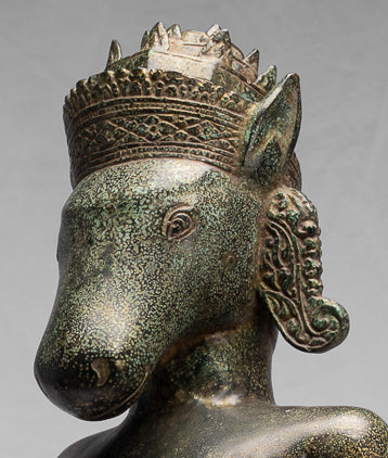 Statua di Kalkin - Antique Khmer Style in Standing Bronze Hayagriva Kalkin Horse of Vishnu - 82cm/33 "