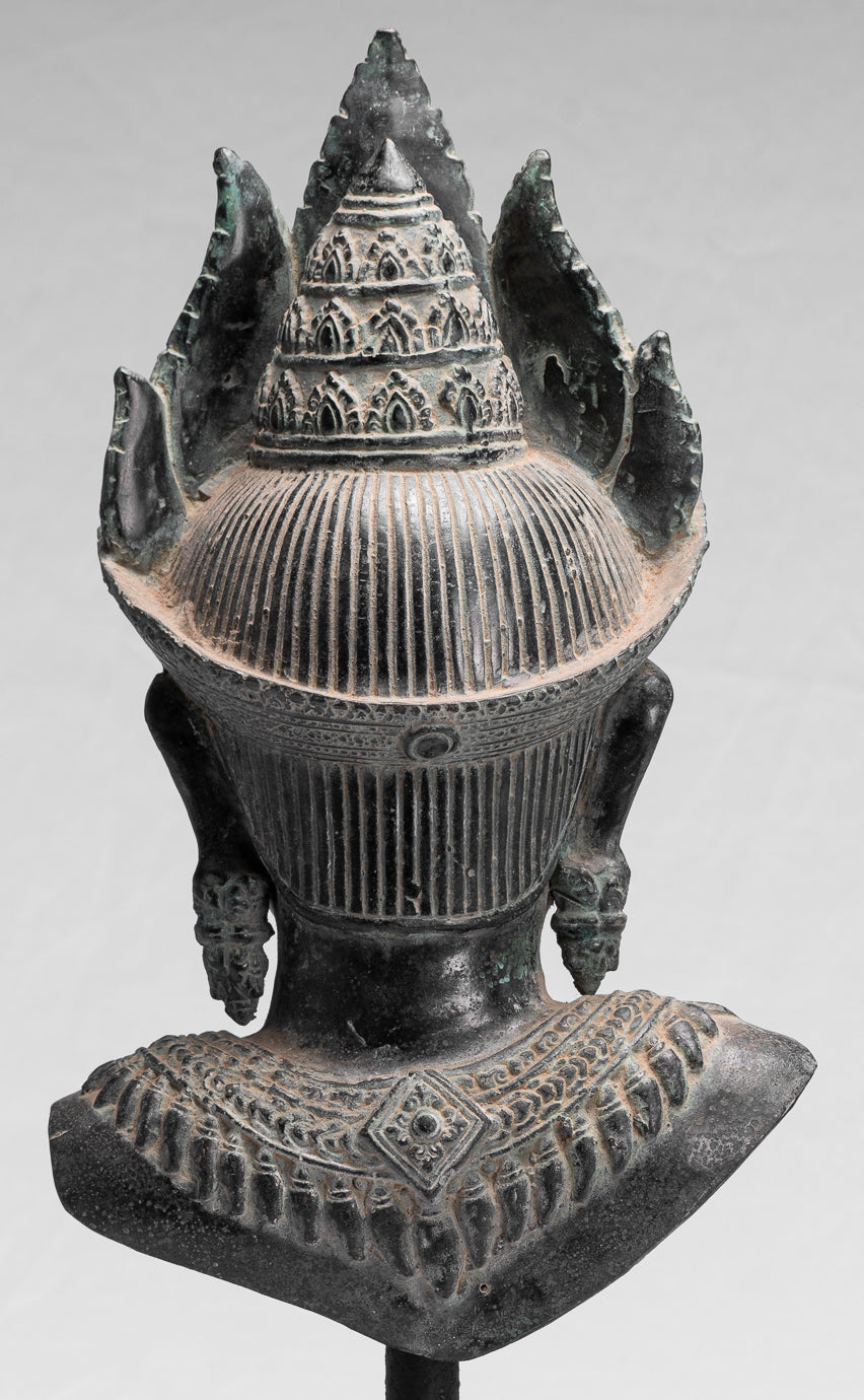 Statue Apsara - Bronzo antico Khmer Bronzo Angkor Wat Apsara BURSE O ENGAN STATUE - 50 cm/20 "