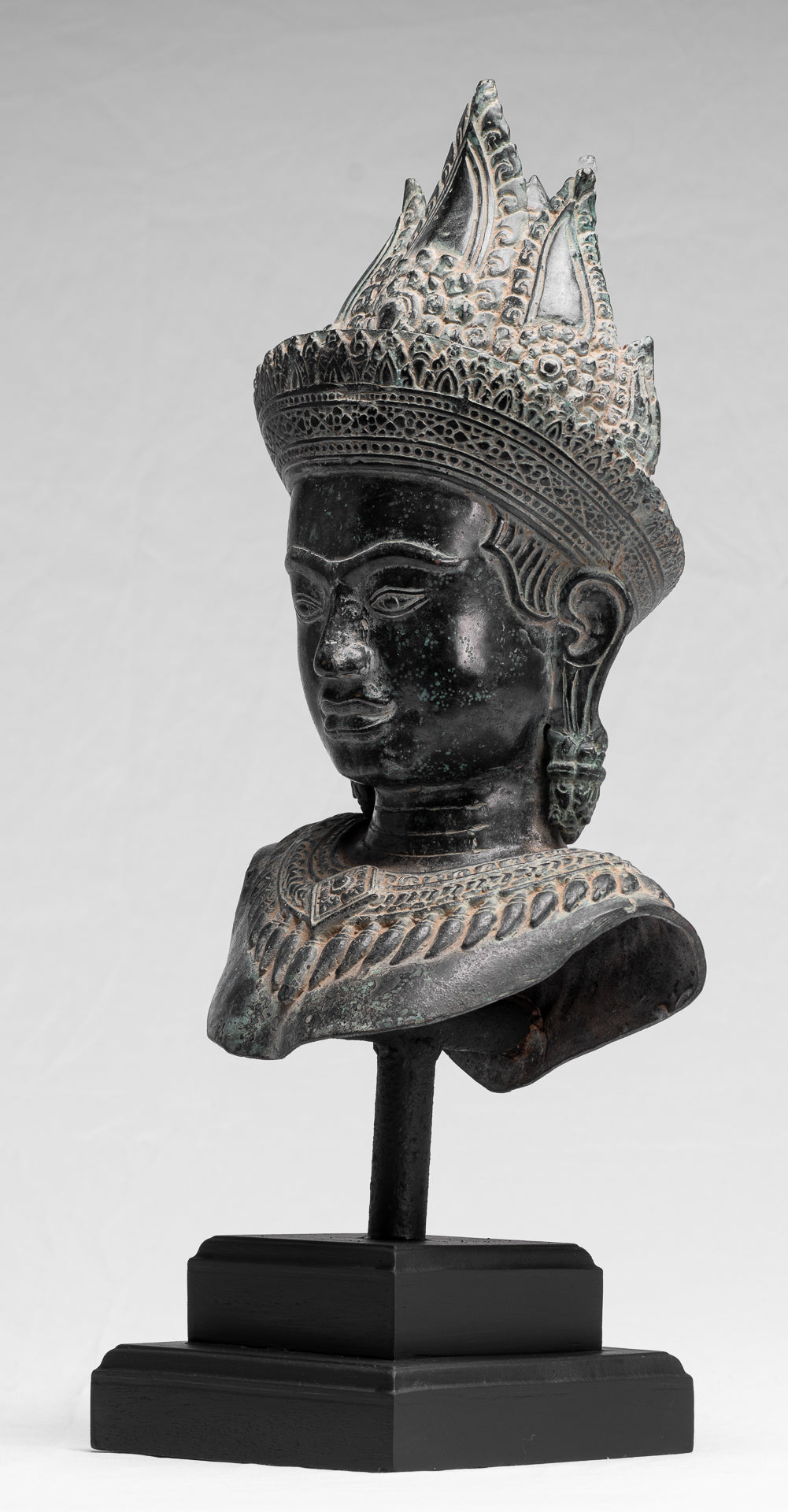 Statue Apsara - Bronzo antico Khmer Bronzo Angkor Wat Apsara BURSE O ENGAN STATUE - 50 cm/20 "