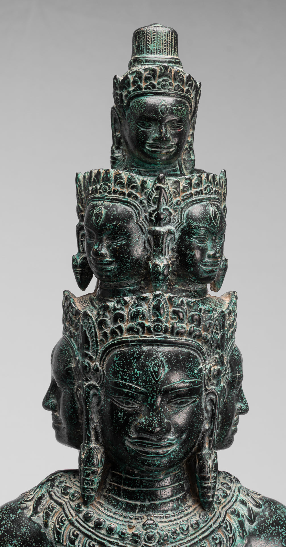 Antique Khmer Style in piedi Bronzo Angkor Wat Hevajra Statue - 86 cm/34 "di altezza