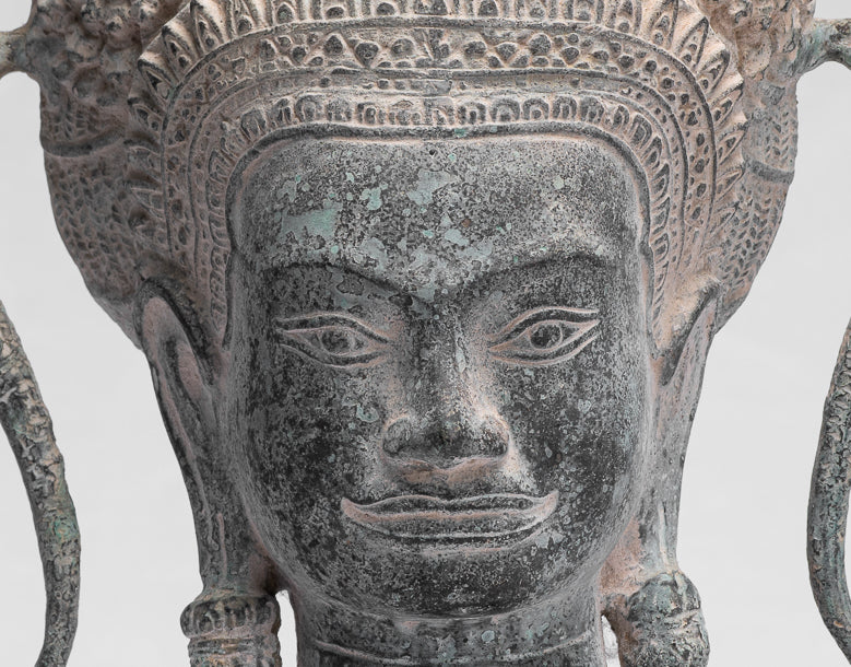 Apsara - Antique Khmer Style Bronze Angkor Wat Apsara o Angel Statue - 39cm/16 "