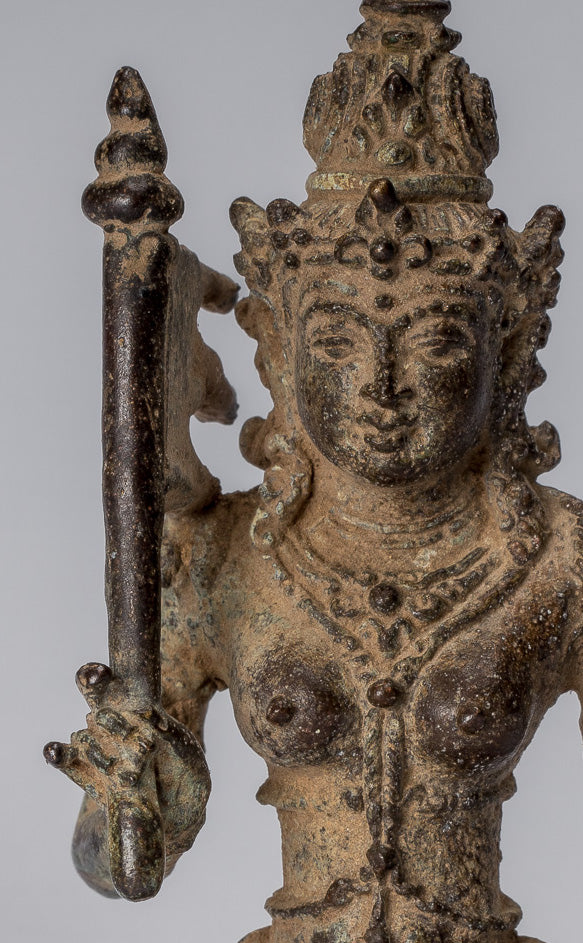 Statua di tara - antico stile java bronzo indonesiano devi tara statue jigteni sumlé gyalma - 8cm/3 "