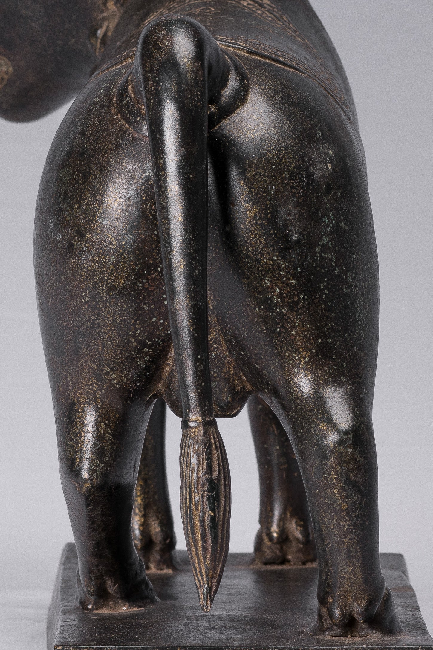 Statua Nandi Bronzo Nandi in stile antico Khmer - Monte di Shiva - 36 cm/14 "