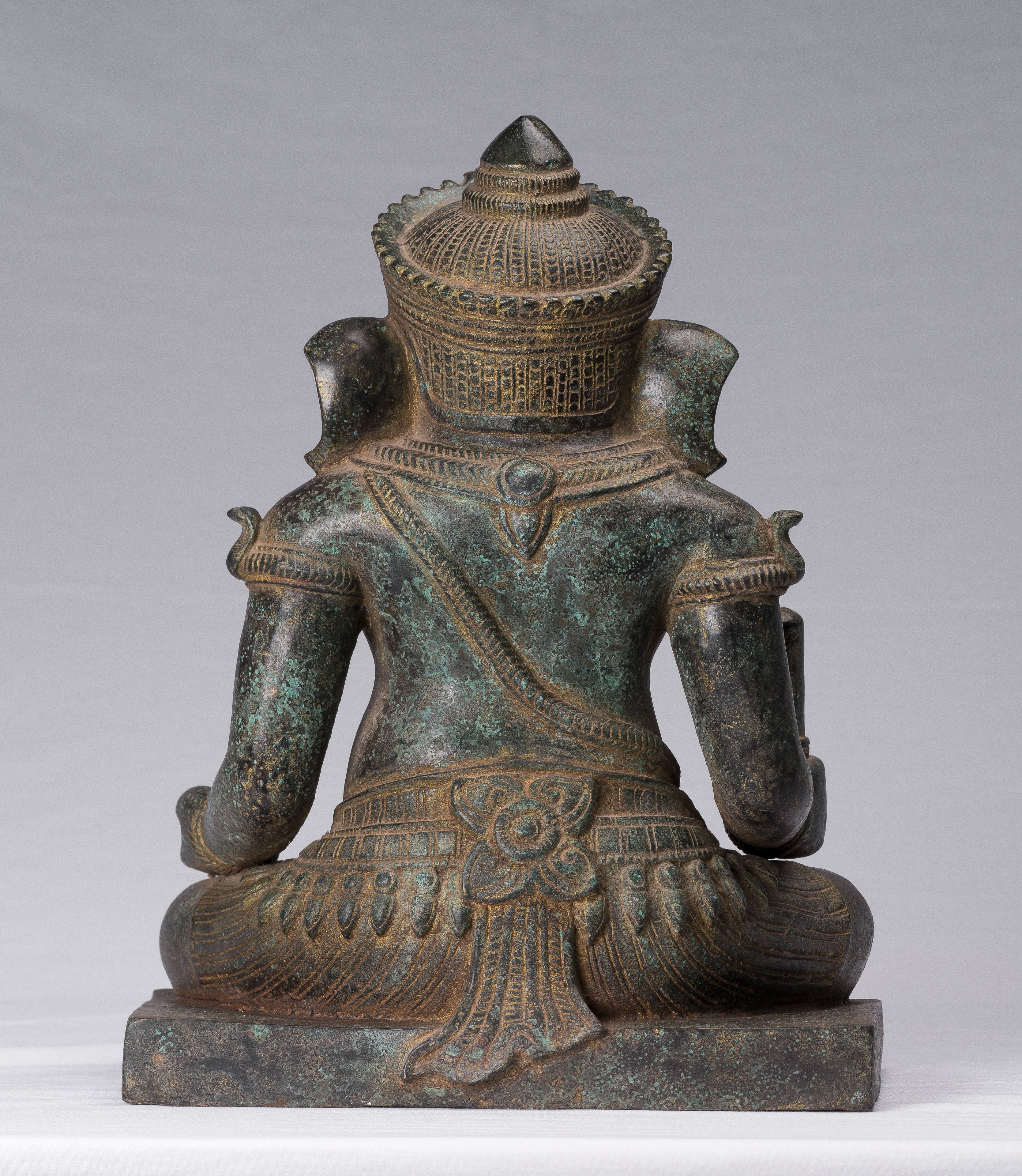 Statue Ganesha - Statua di Ganesh in stile antico Khmer post -baia - 38 cm/15 "