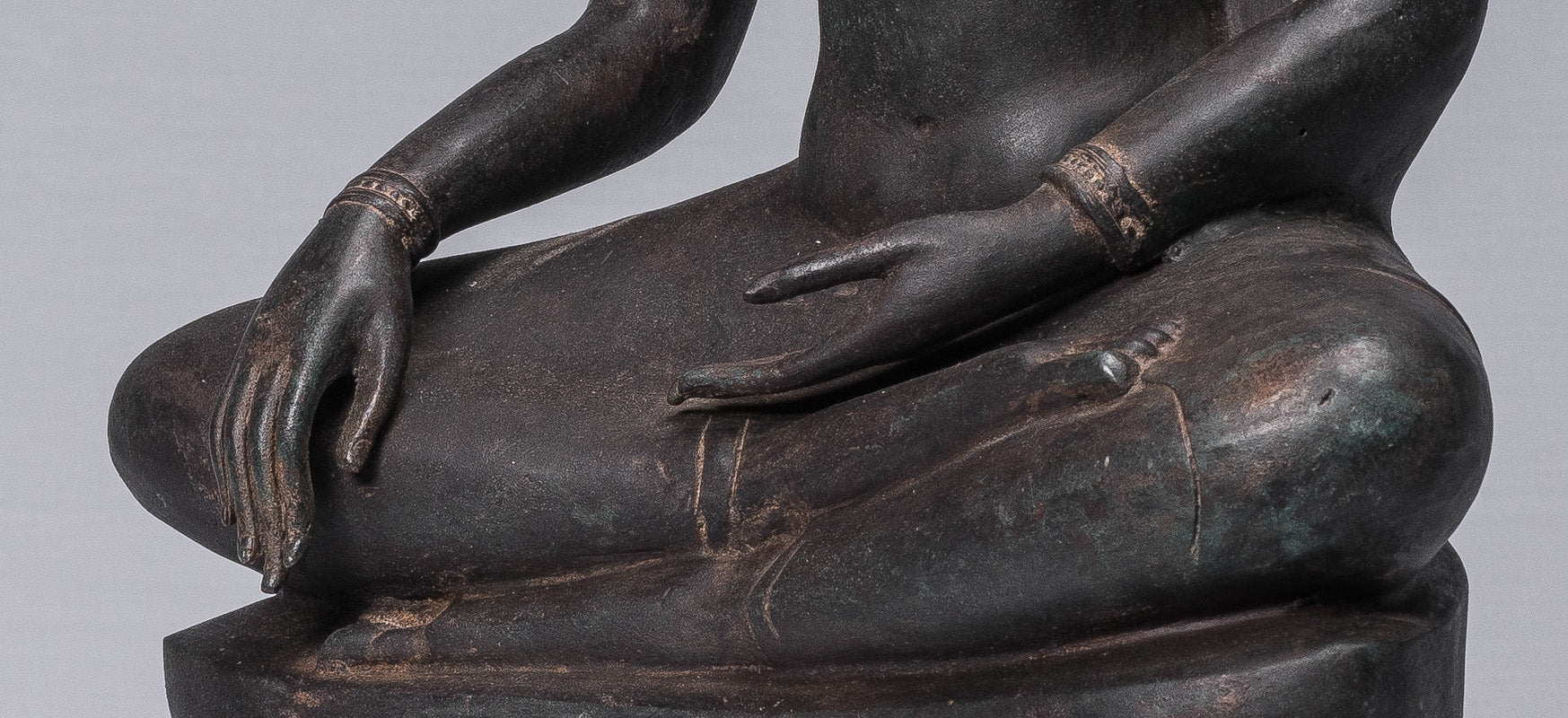 Statue di Buddha - Antique Thai Style Ayutthaya STATUE BUDDHA SEDATA - 66 cm/26 "