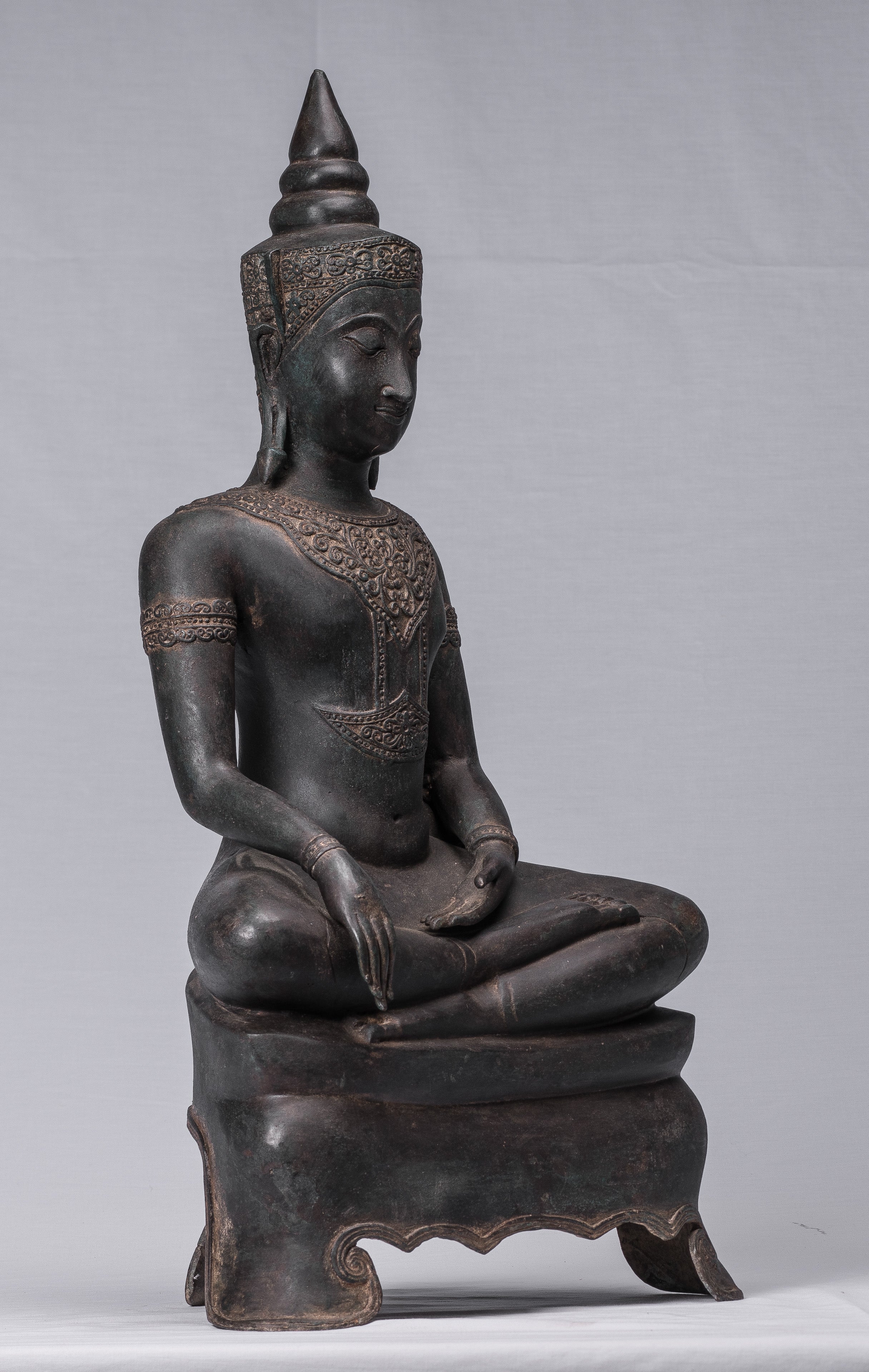 Statue di Buddha - Antique Thai Style Ayutthaya STATUE BUDDHA SEDATA - 66 cm/26 "