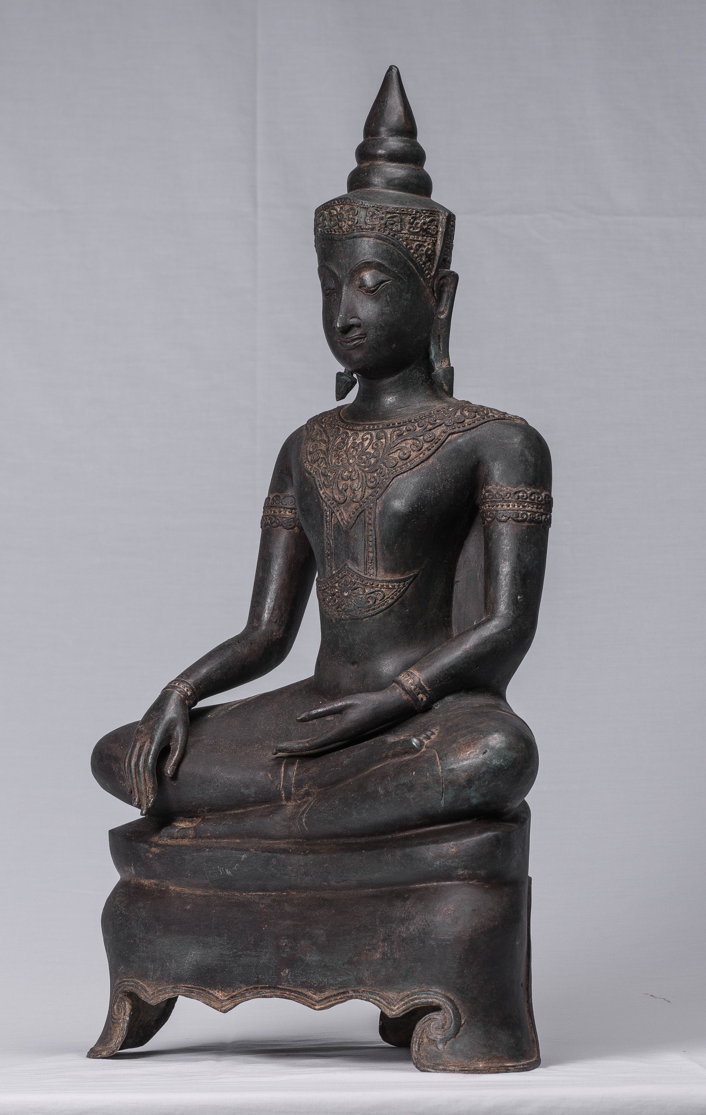 Statue di Buddha - Antique Thai Style Ayutthaya STATUE BUDDHA SEDATA - 66 cm/26 "