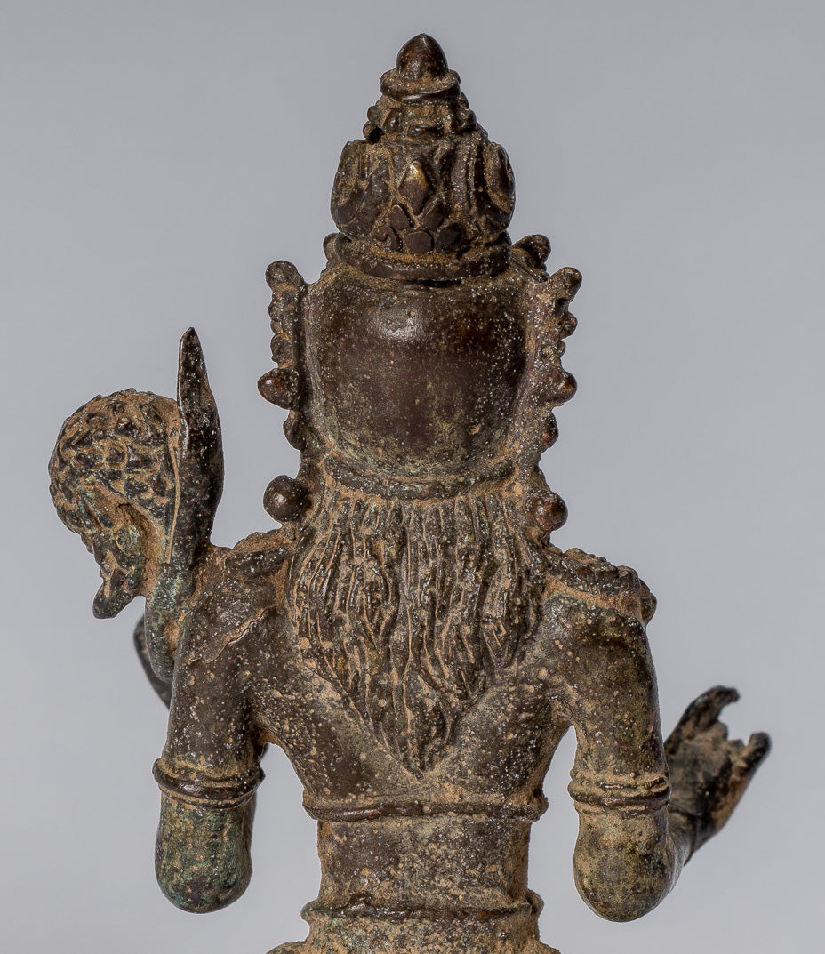 Statue de Tara - ancienne statue de Devi Tara en bronze indonésien de style javanais - 8cm / 3 "