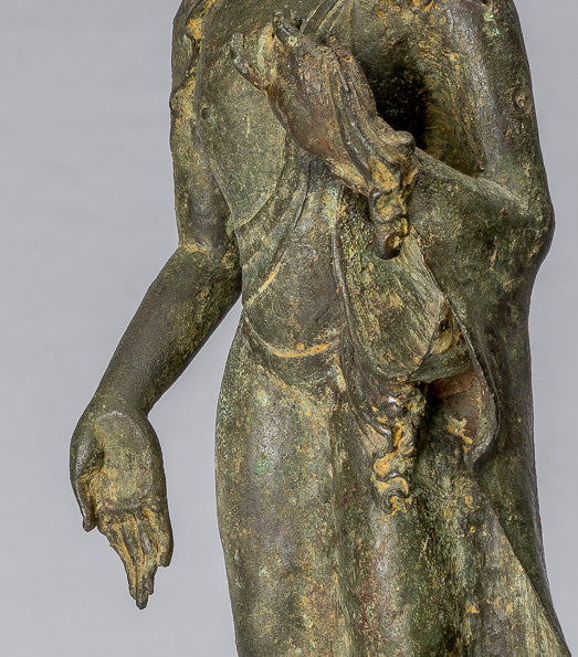 Buddha Statue - Masterpiece Antique Indonesian Style Bronze Javanese Amitabha Buddha - 42cm/17"