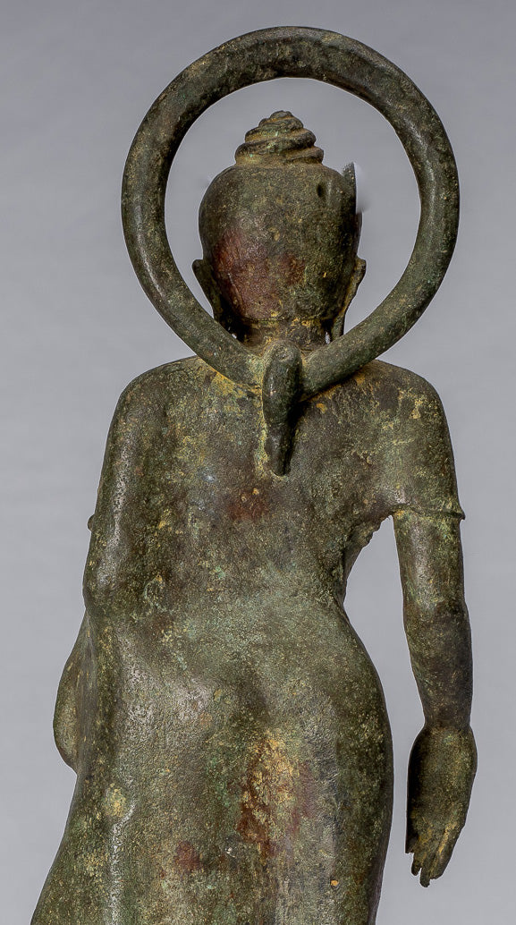 Buddha Statue - Masterpiece Antique Indonesian Style Bronze Javanese Amitabha Buddha - 42cm/17"