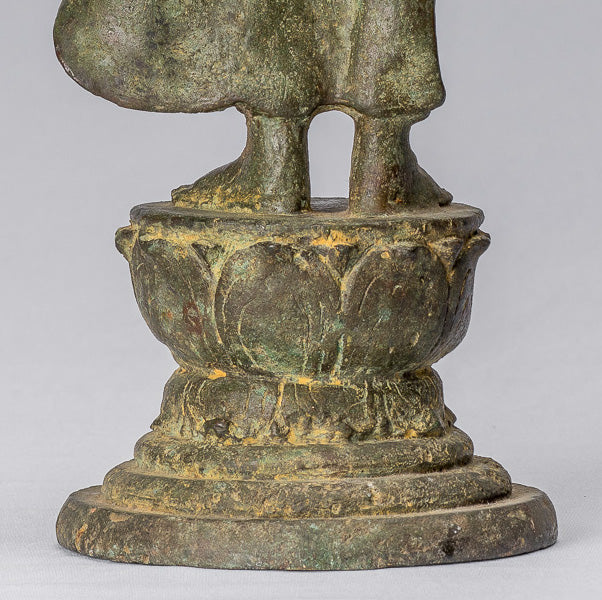 Buddha Statue - Masterpiece Antique Indonesian Style Bronze Javanese Amitabha Buddha - 42cm/17"