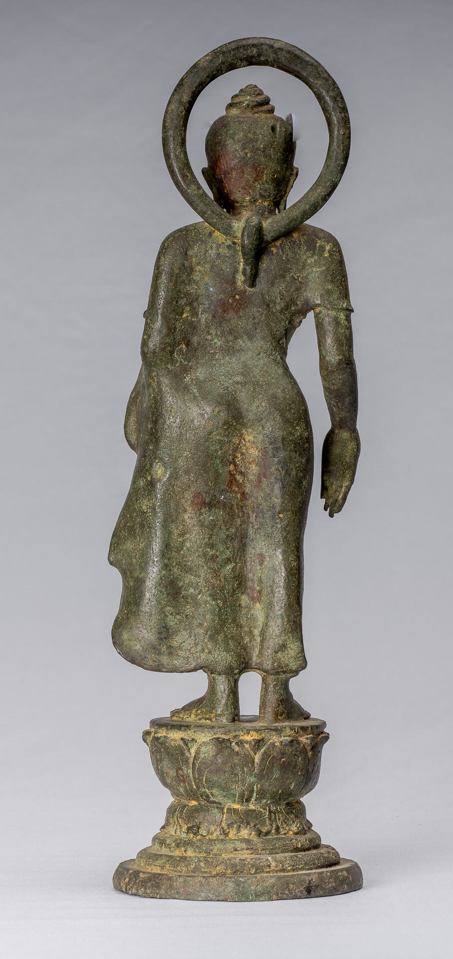 Buddha Statue - Masterpiece Antique Indonesian Style Bronze Javanese Amitabha Buddha - 42cm/17"