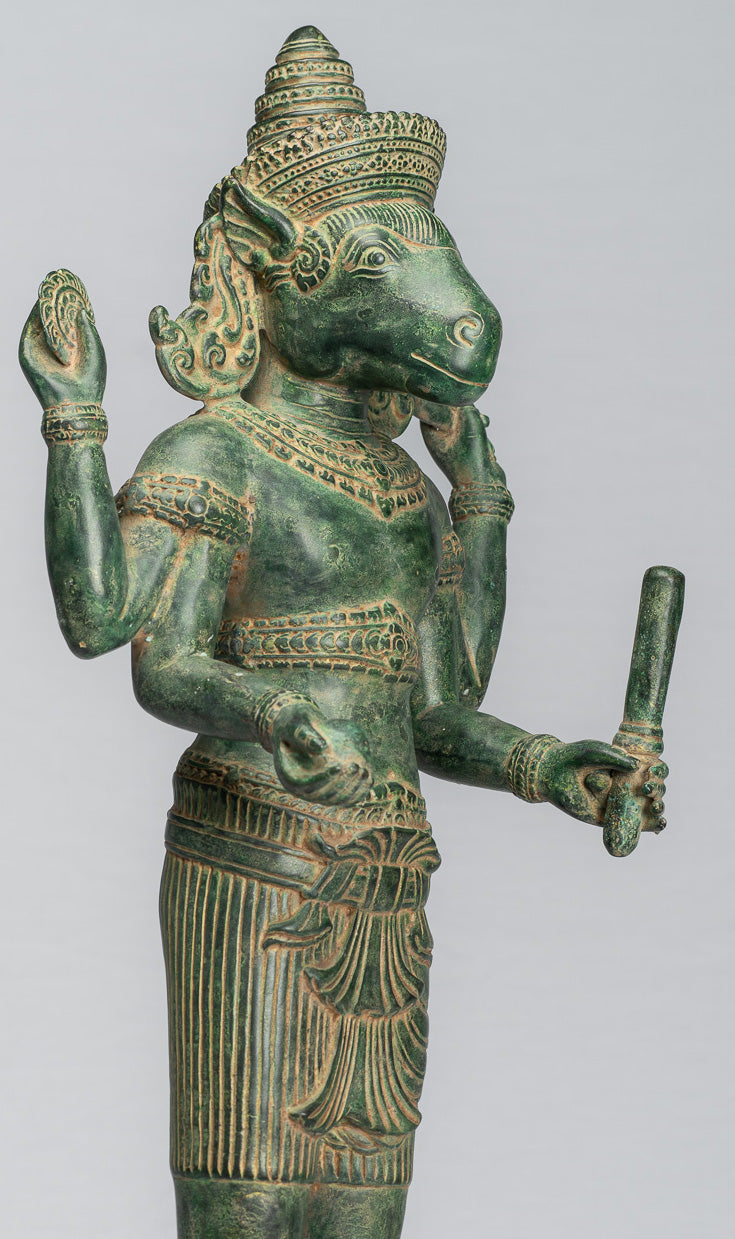 Estatua de Kalkin - Estilo antiguo de estilos de pie de pie Hayagriva Kalkin Horse de Vishnu - 56cm/22 "