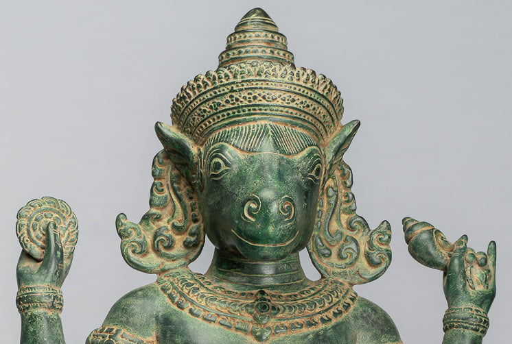 Estatua de Kalkin - Estilo antiguo de estilos de pie de pie Hayagriva Kalkin Horse de Vishnu - 56cm/22 "