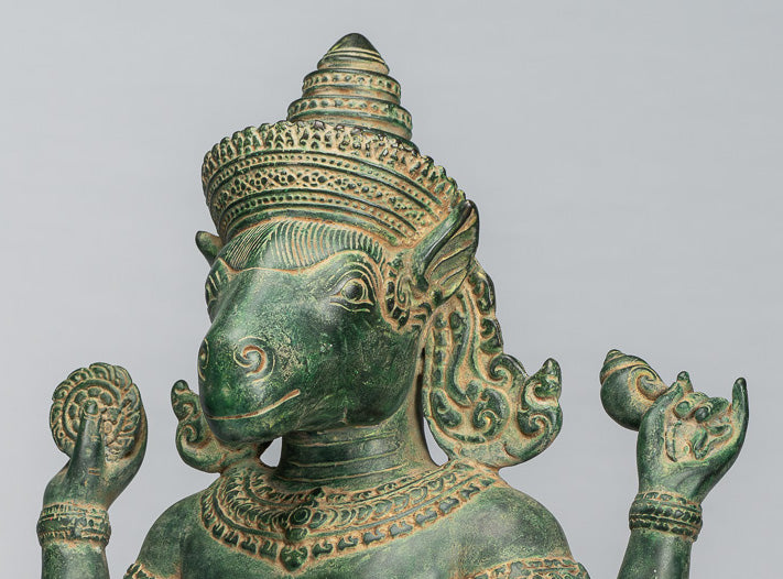 Estatua de Kalkin - Estilo antiguo de estilos de pie de pie Hayagriva Kalkin Horse de Vishnu - 56cm/22 "