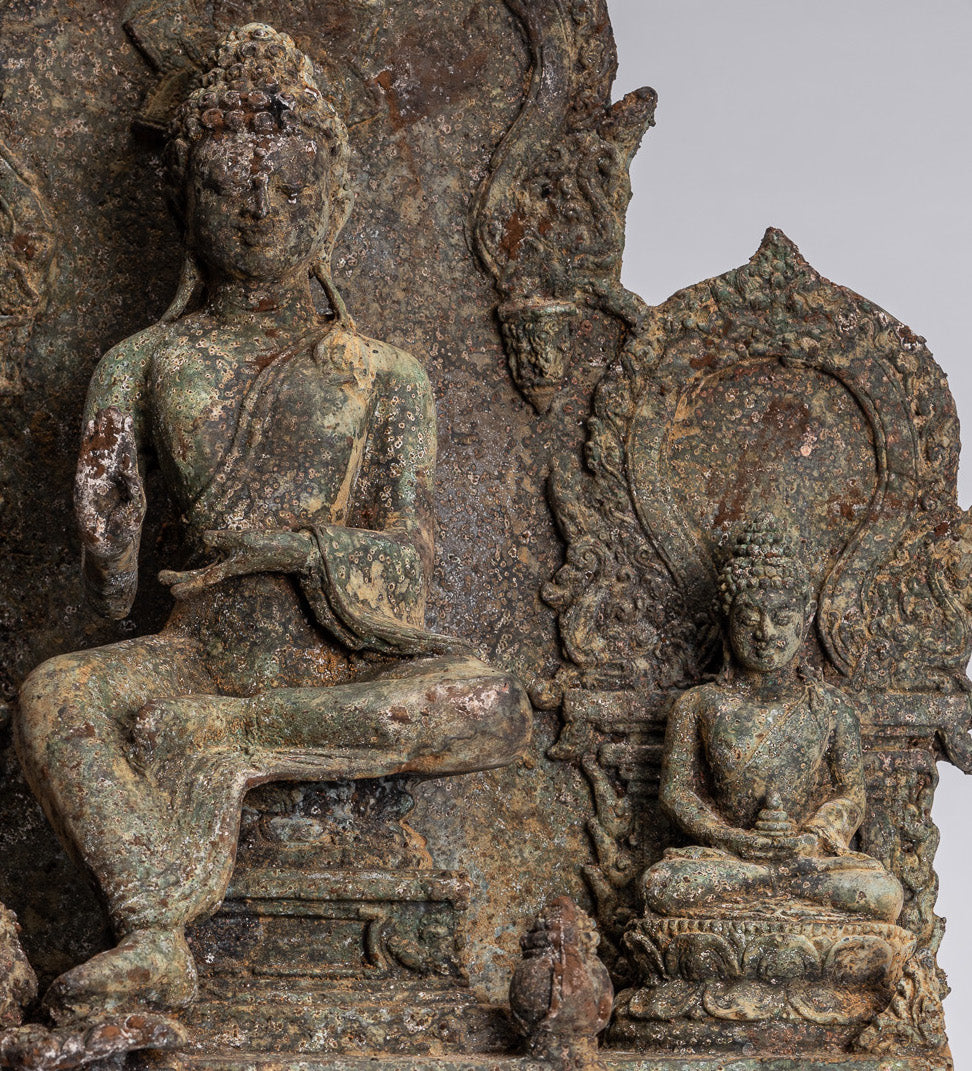 Buddha Statue-Antike Indonesische Stil Bronze Javanisch Schutz Buddha Statue-31cm/12 "