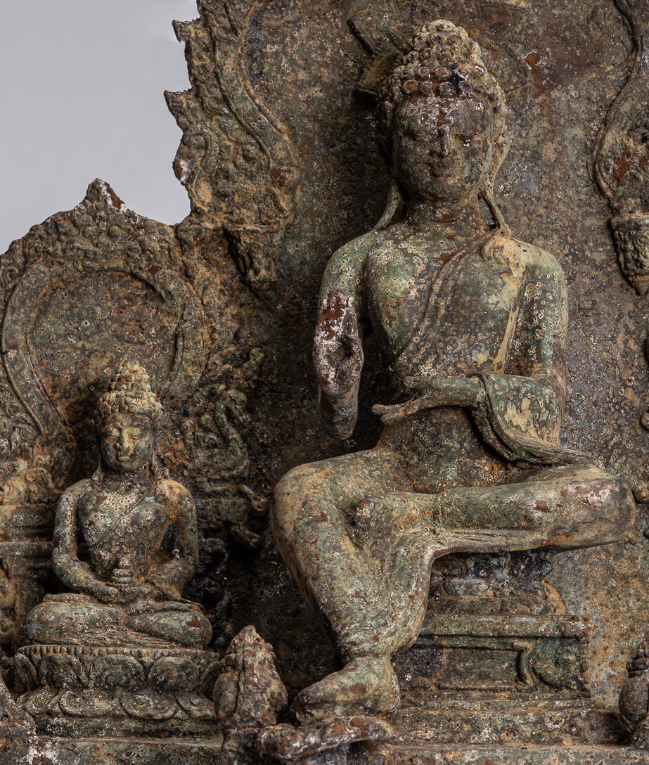 Buddha Statue-Antike Indonesische Stil Bronze Javanisch Schutz Buddha Statue-31cm/12 "