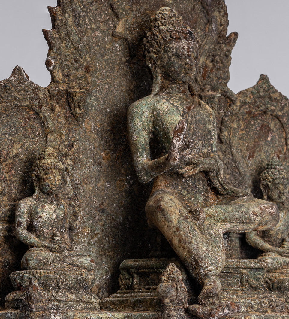 Buddha Statue-Antike Indonesische Stil Bronze Javanisch Schutz Buddha Statue-31cm/12 "