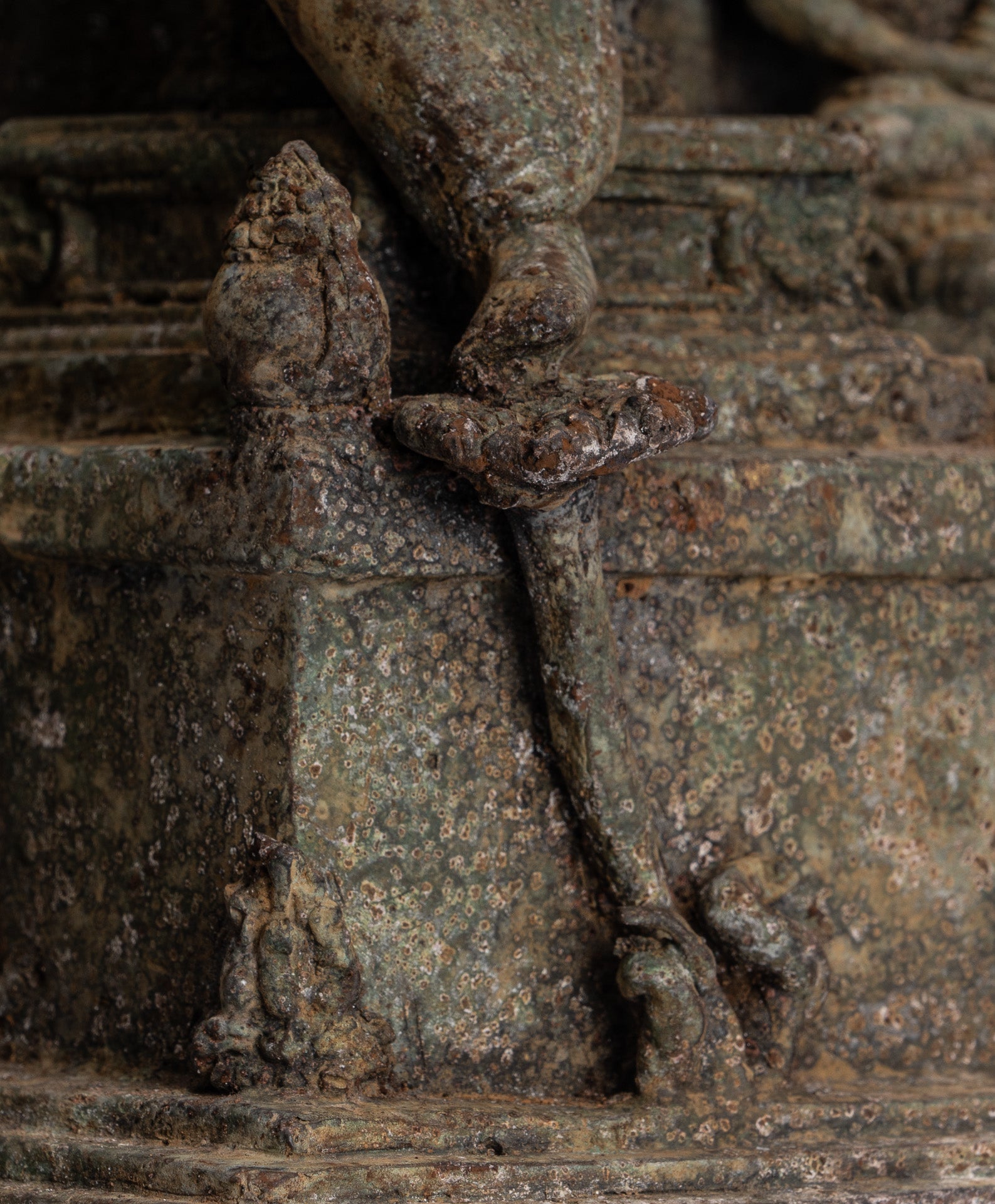 Buddha Statue-Antike Indonesische Stil Bronze Javanisch Schutz Buddha Statue-31cm/12 "