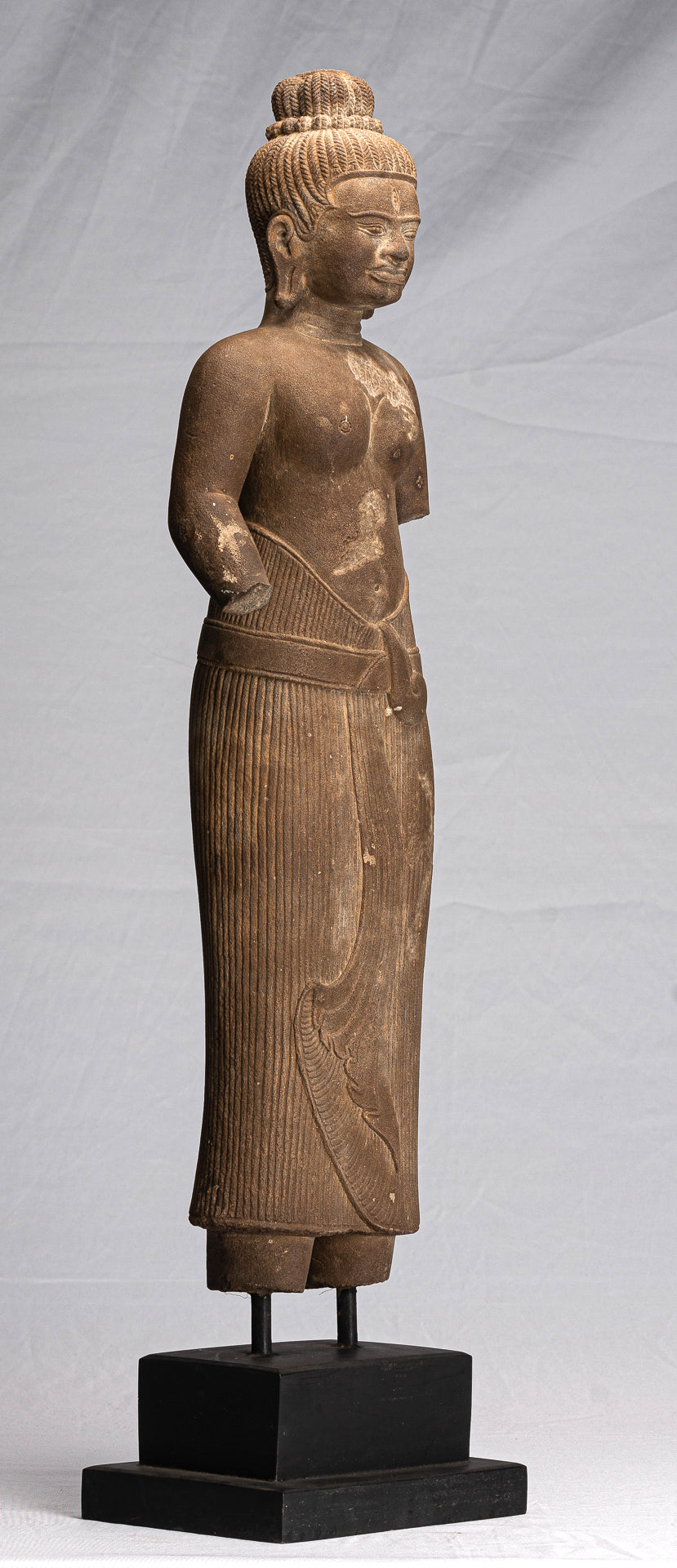 Lakshmi Statue - Antique Baphuon Stone Stone Lakshmi / Devi Consort of Vishnu Busto - 73cm / 29 "