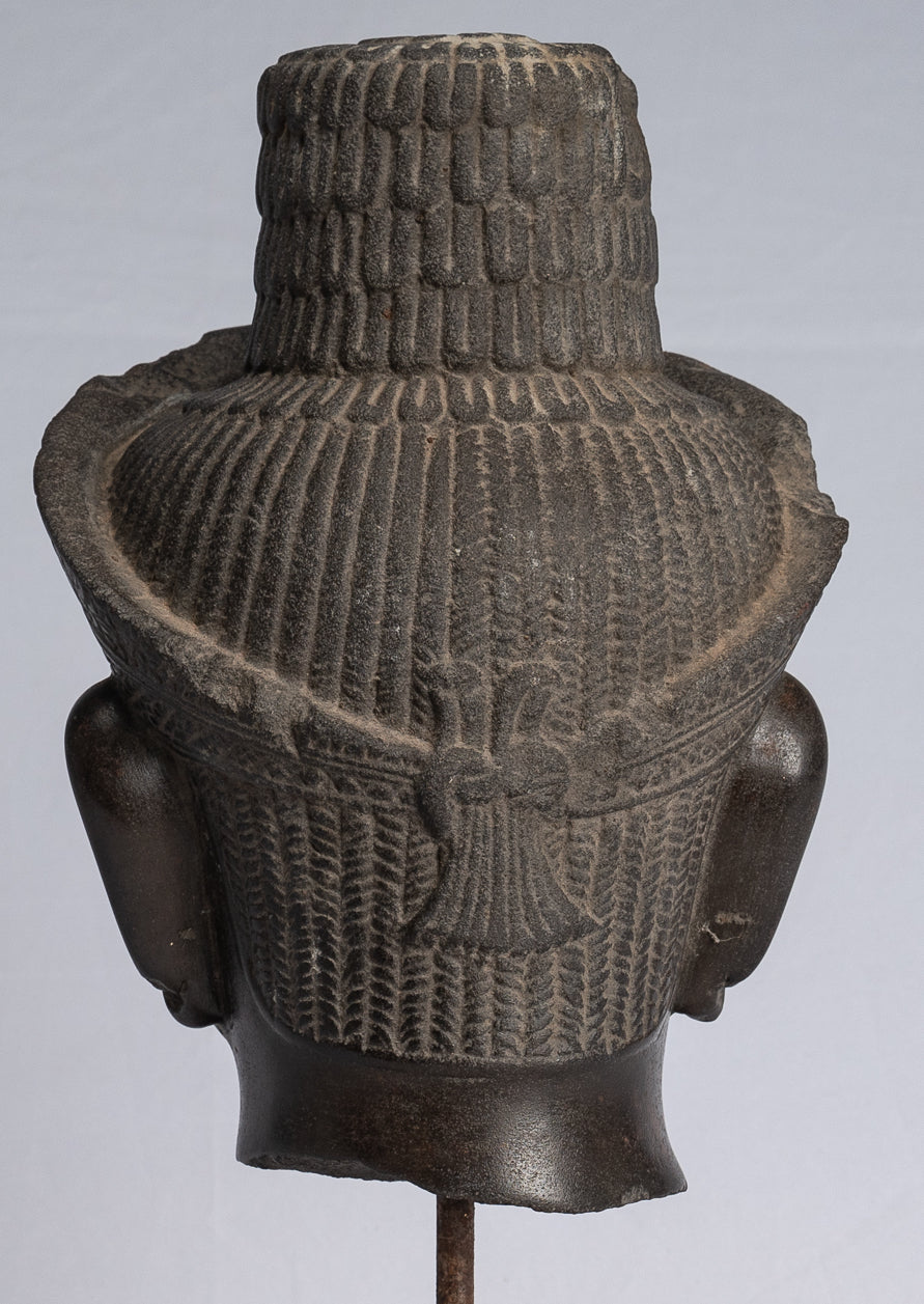Estatua de Buda - Estatua de cabeza de Buda Khmer Khmer Style Khmer Buddha - 34cm/14 "