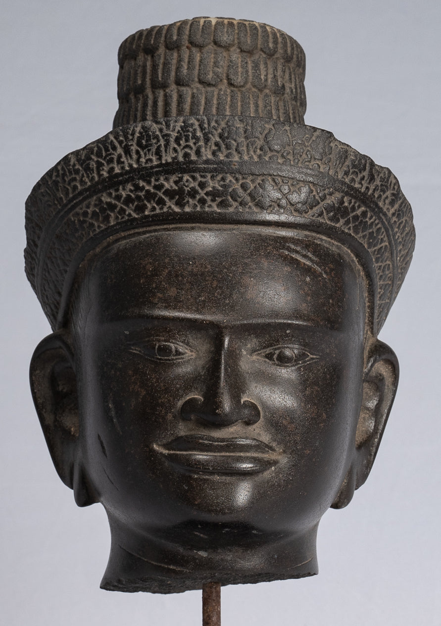 Estatua de Buda - Estatua de cabeza de Buda Khmer Khmer Style Khmer Buddha - 34cm/14 "