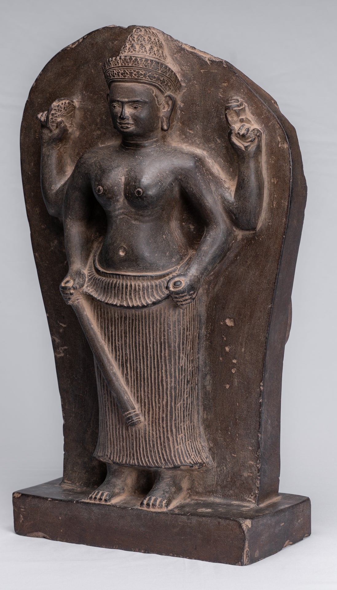 Estatua de Durga Durga Koh Ker Stone Durga de Koh Ker Stone - 51cm/20 "