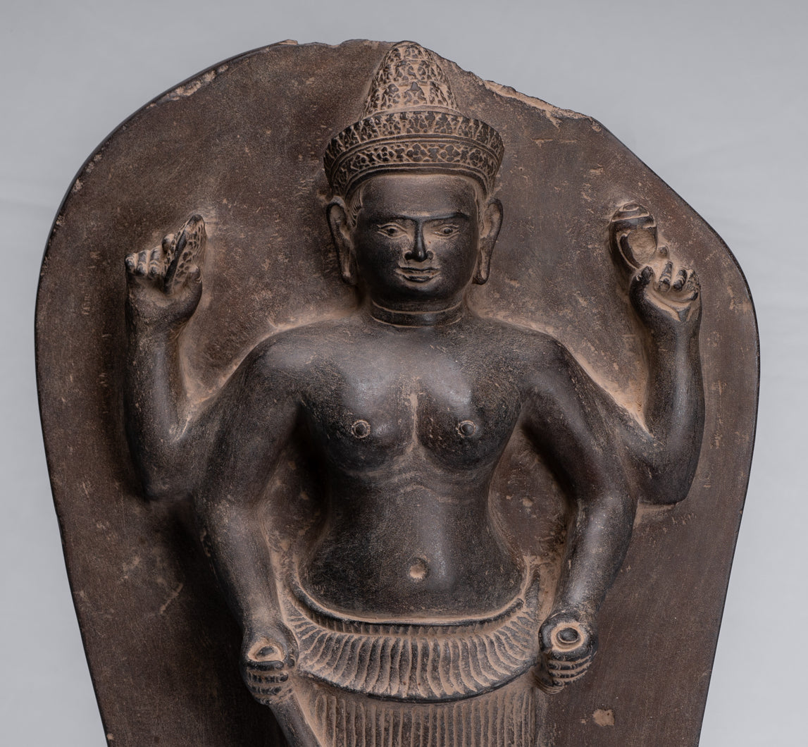 Estatua de Durga Durga Koh Ker Stone Durga de Koh Ker Stone - 51cm/20 "
