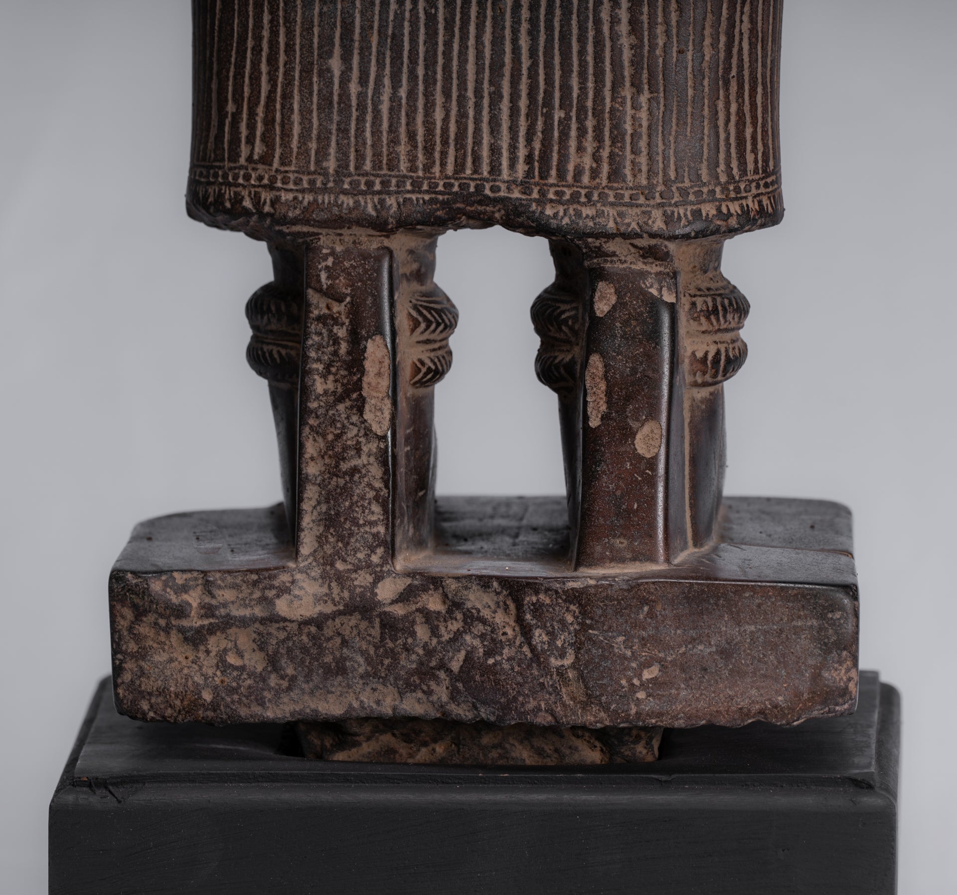 Antique Khmer Angkor Wat Style Stone Lakshmi Torso (probably) - 68cm/27"