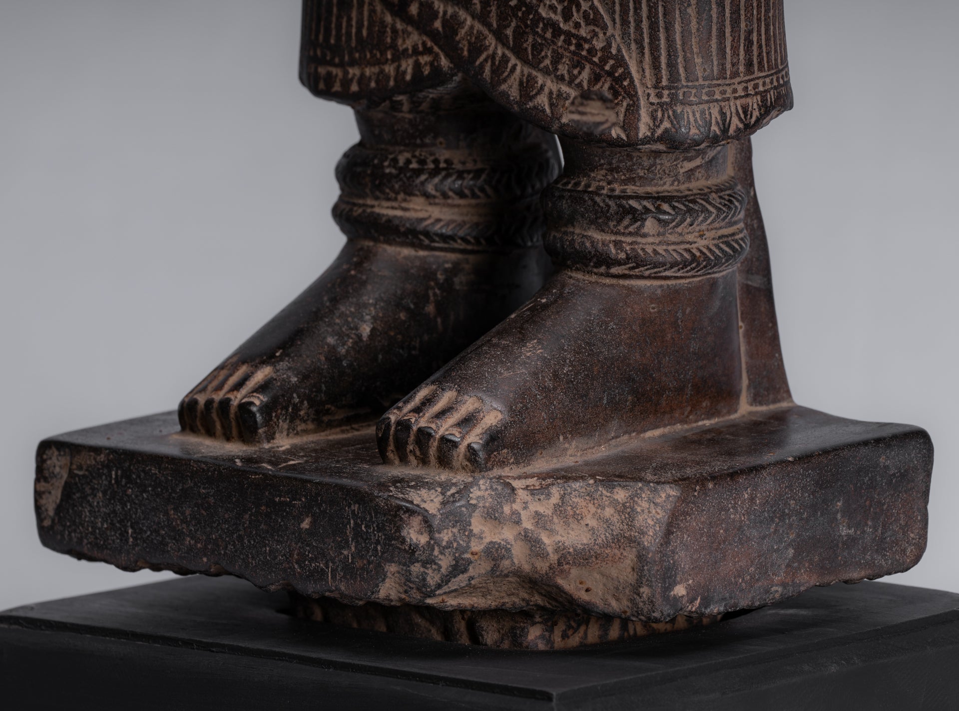 Antique Khmer Angkor Wat Style Stone Lakshmi Torso (probably) - 68cm/27"