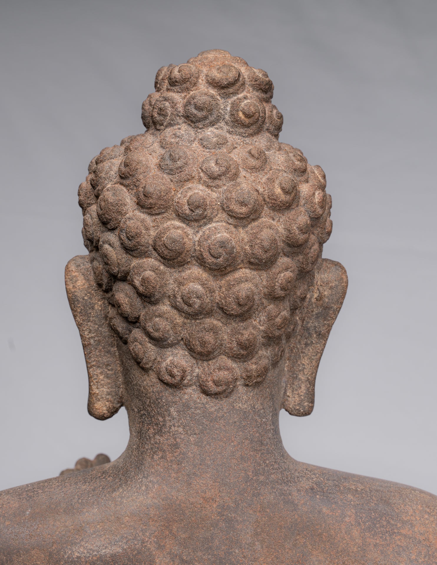 Statue Buddha - Antique Thai Style Standing Stone Dvaravati Statue Buddha - 102 cm/41 "di altezza