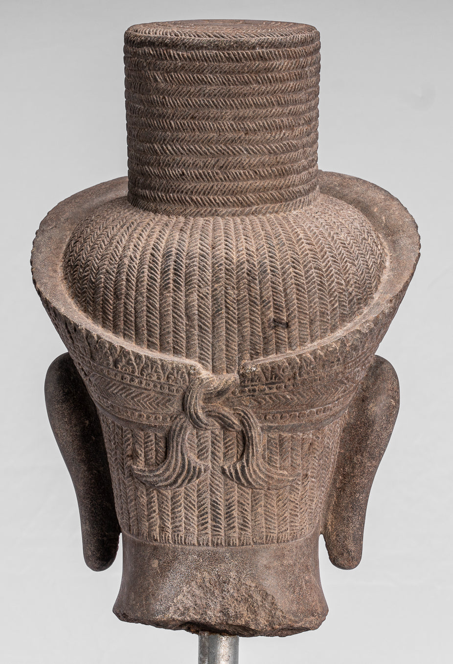 Antique Koh Ker Stone Stone Bodhisattva Avalokitesvara Statua - 54 cm/22 "