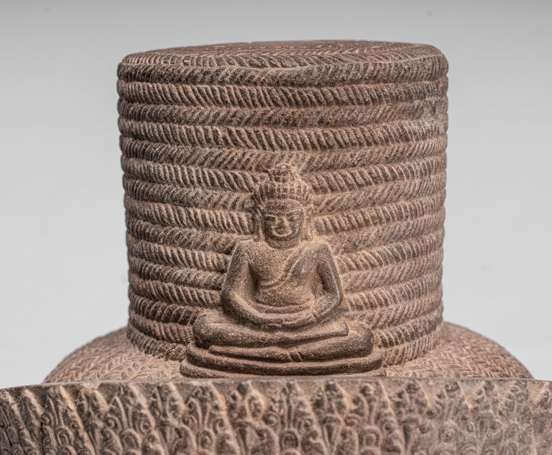 Antique Koh Ker Stone Stone Bodhisattva Avalokitesvara Statua - 54 cm/22 "