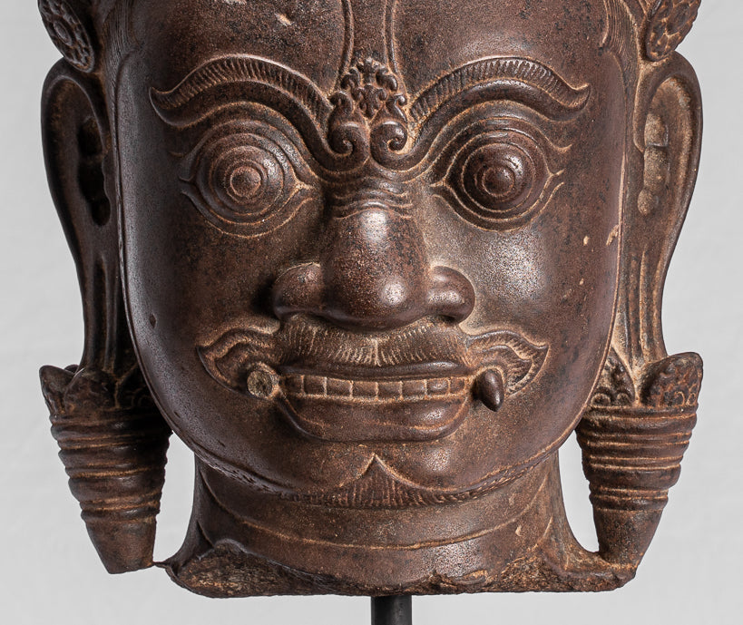 Guardian Statue-Antique Khmer Stone Angkor Wat Style Yaksha Temple Guardian-57cm/23 "