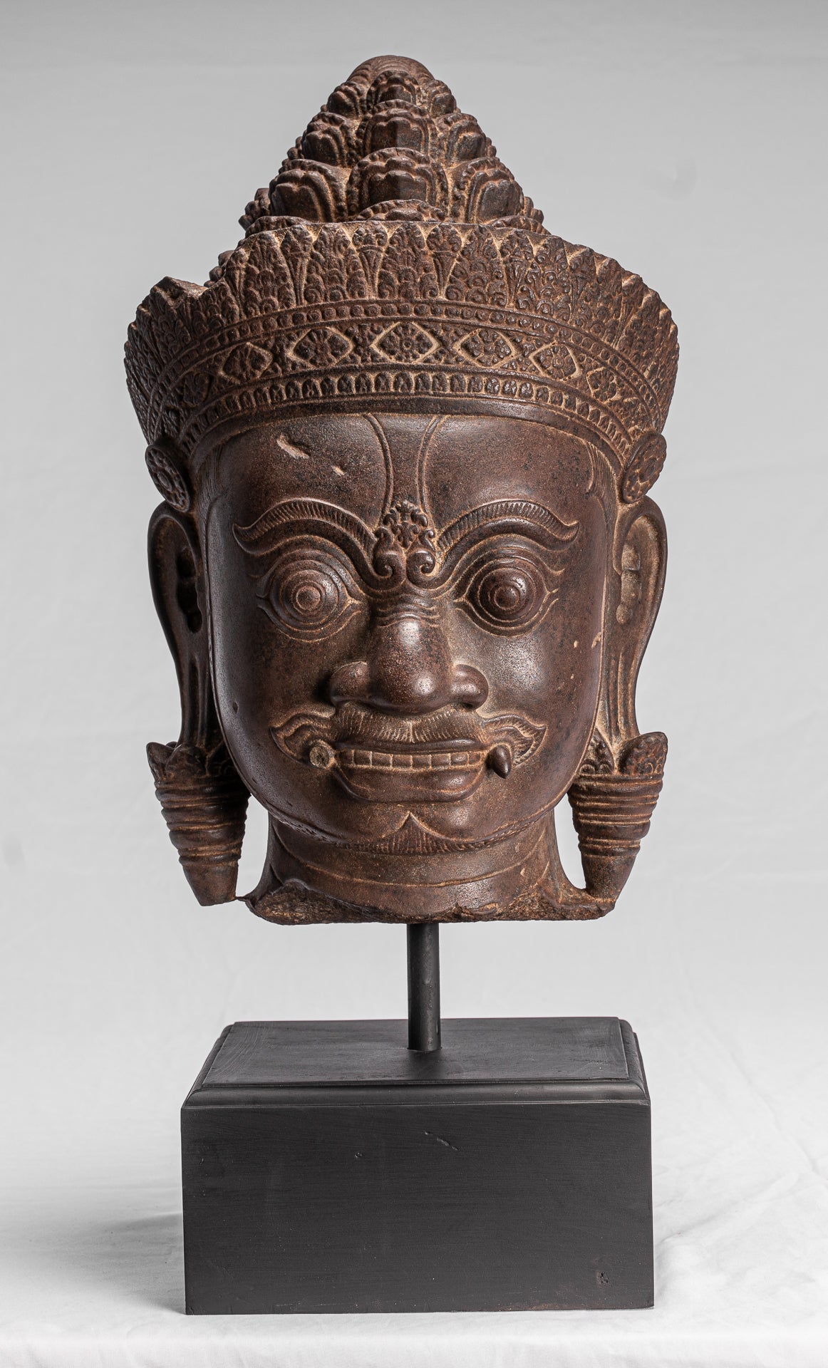 Guardian Statue-Antique Khmer Stone Angkor Wat Style Yaksha Temple Guardian-57cm/23 "